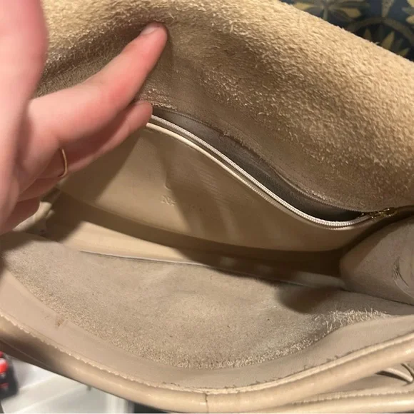 COACH cream Leather Ridgefield Flap Turn Lock Crossbody 9812 - Picture 8 of 9